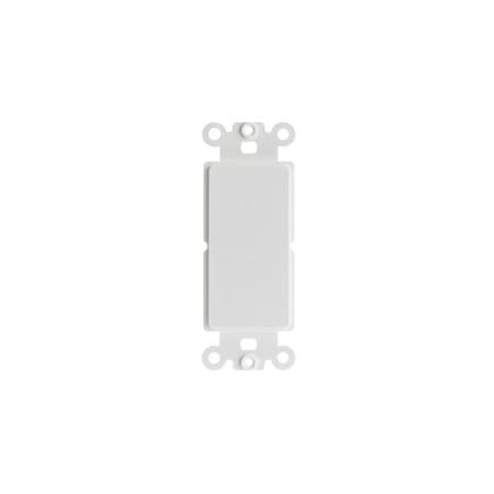 Cable Wholesale Decora Wall Plate Insert, White, Blank 301-1005